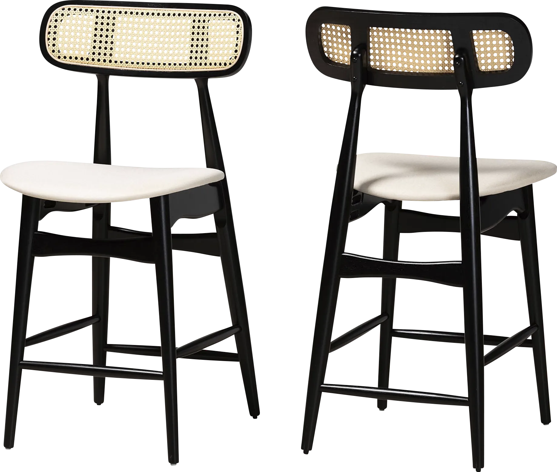 Argilla Black Counter Stool, Set of 2 - Thumbnail - Image 1