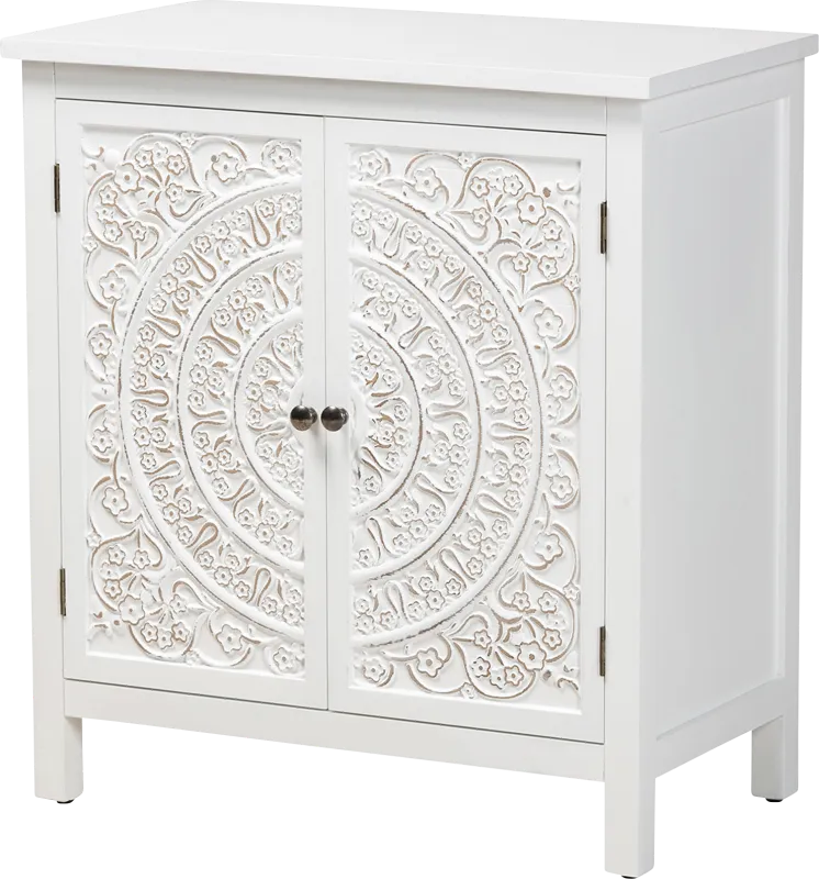Oxenrider White Accent Cabinet