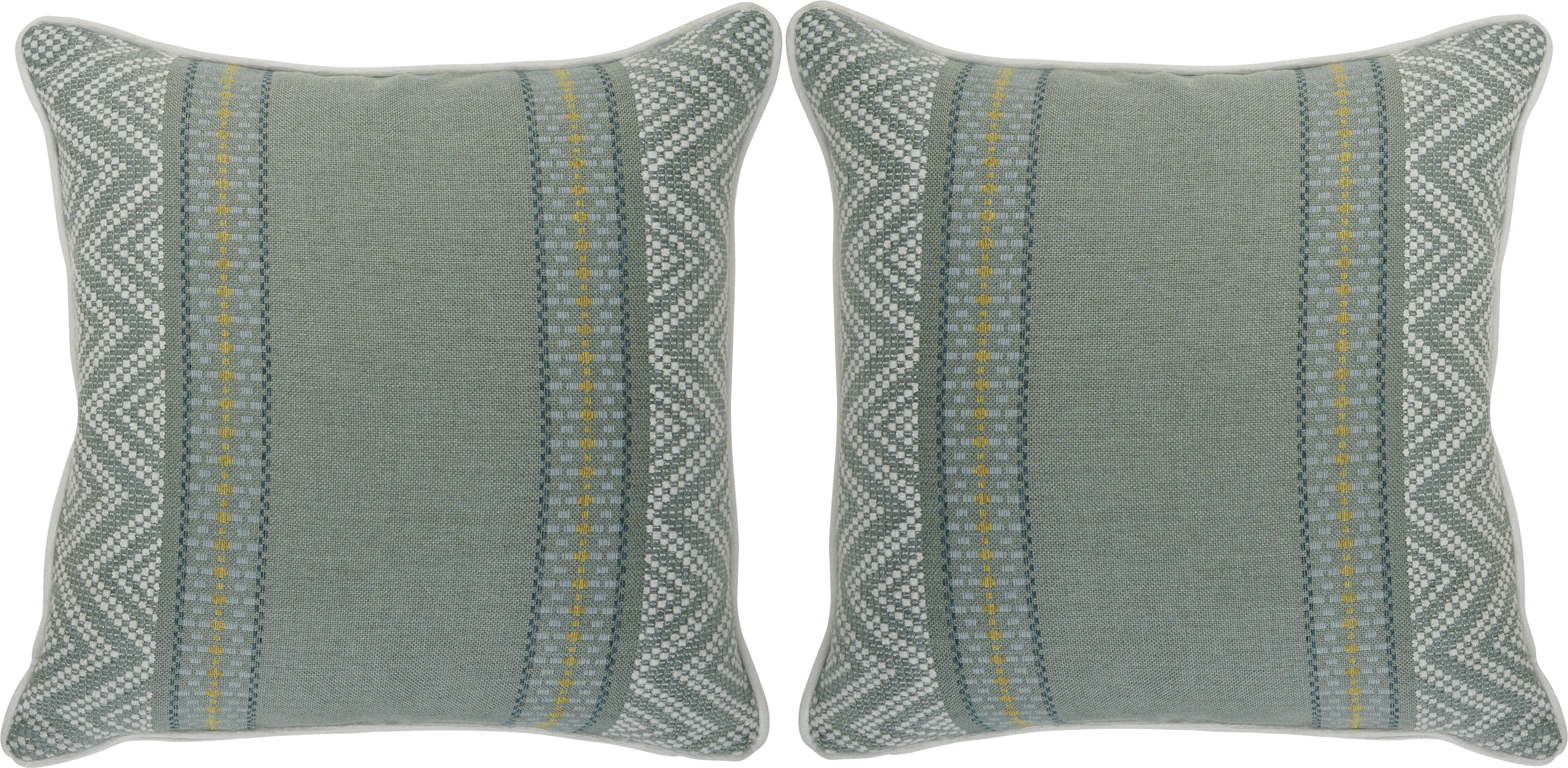 Wanderer Surf Celadon Indoor/Outdoor Accent Pillow, Set of 2 - Thumbnail - Image 1