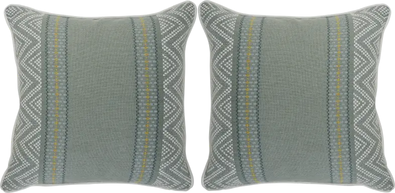 Wanderer Surf Celadon Indoor/Outdoor Accent Pillow, Set of 2