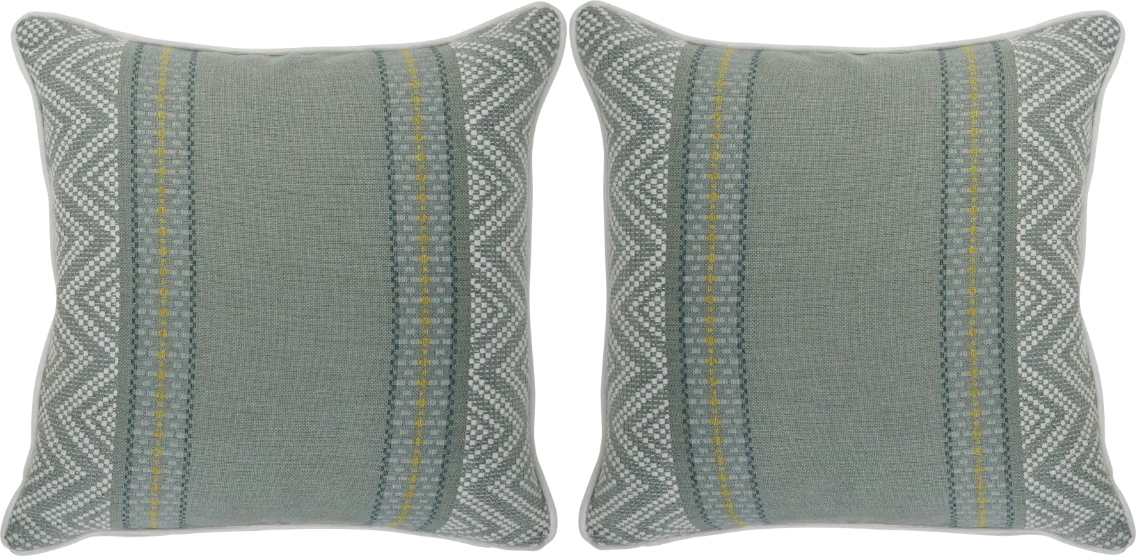 Wanderer Surf Celadon Indoor/Outdoor Accent Pillow, Set of 2