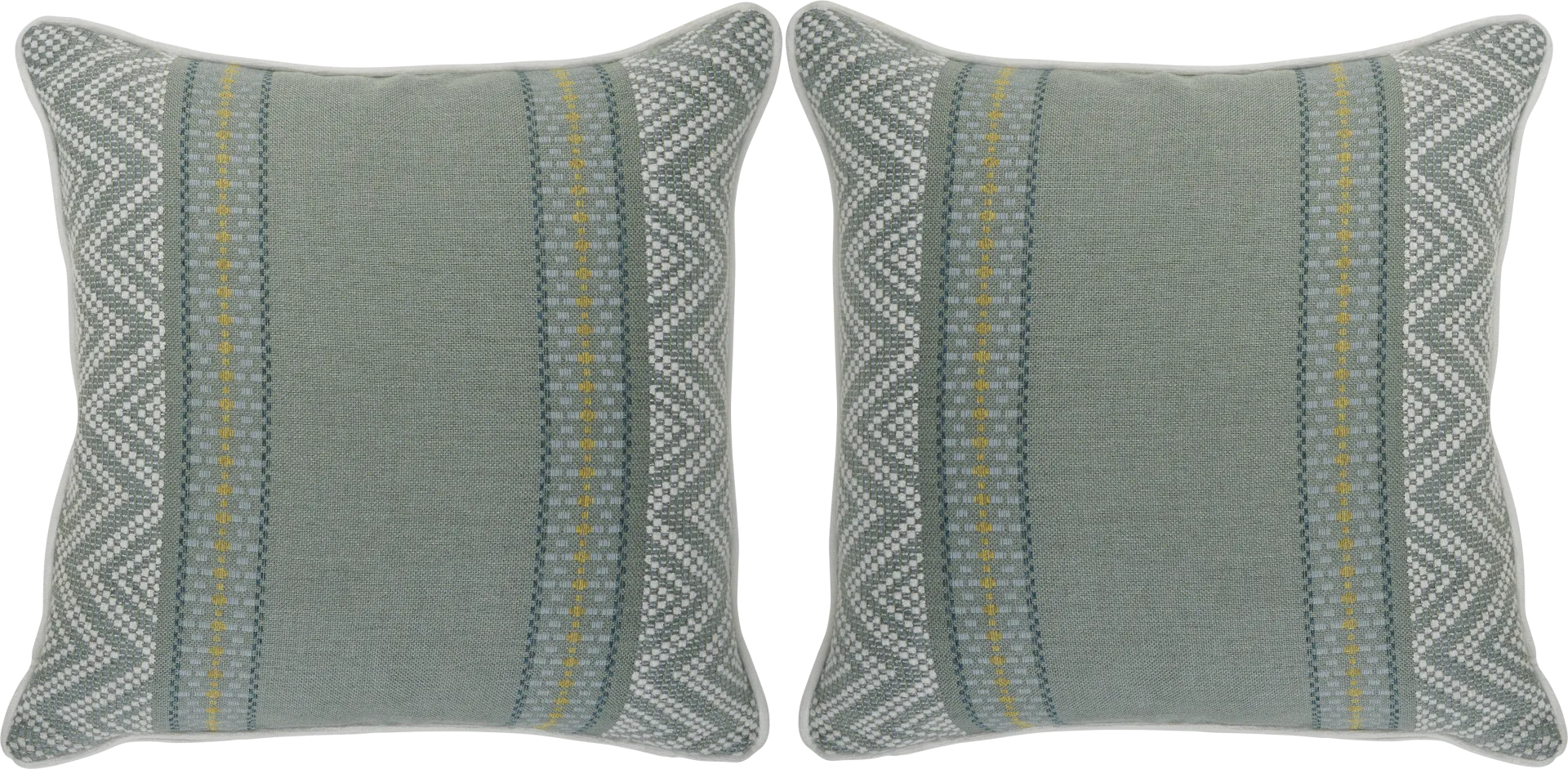 Wanderer Surf Celadon Indoor/Outdoor Accent Pillow, Set of 2 - Image 1