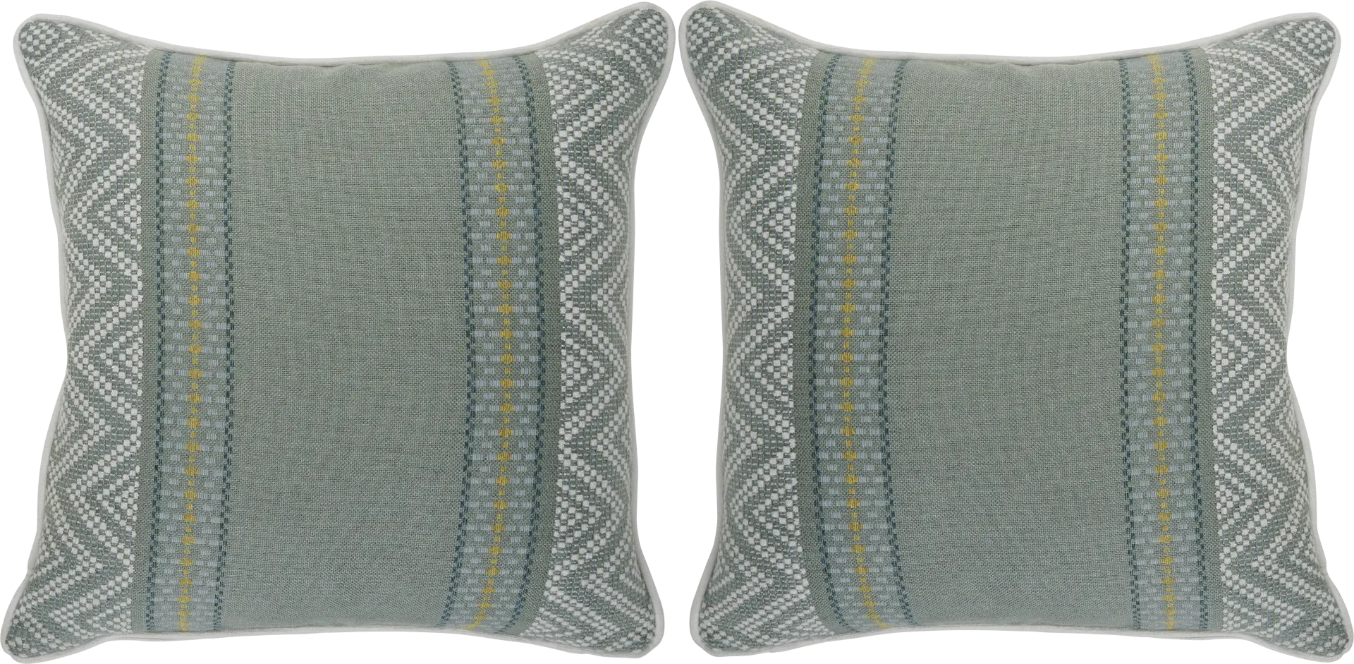 Wanderer Surf Celadon Indoor/Outdoor Accent Pillow, Set of 2