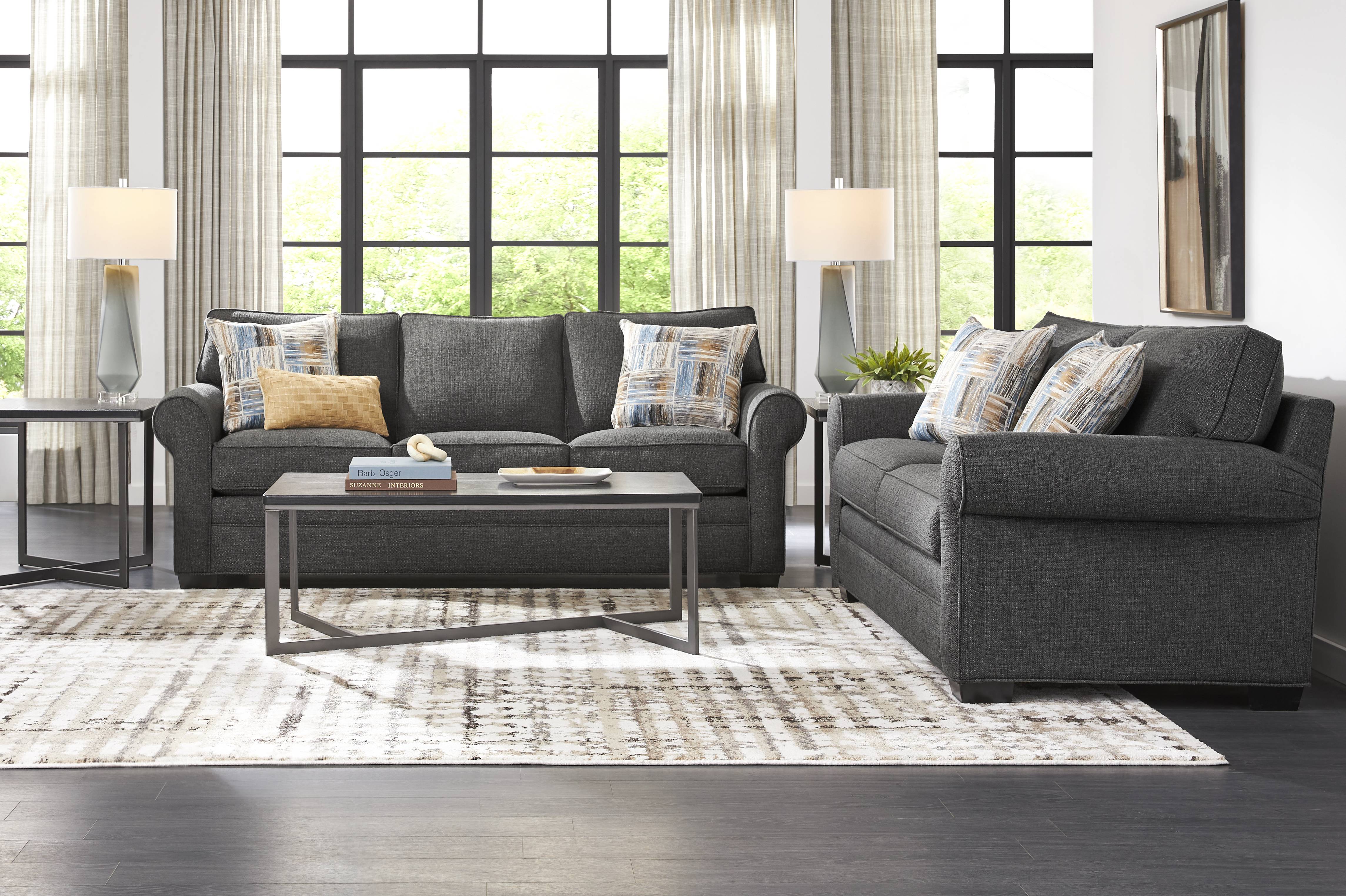 Bellingham Granite Textured 7 Pc Living Room with Sleeper Sofa - Thumbnail - Image 1