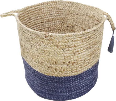 Ruven Tan/Blue 17 in. Basket