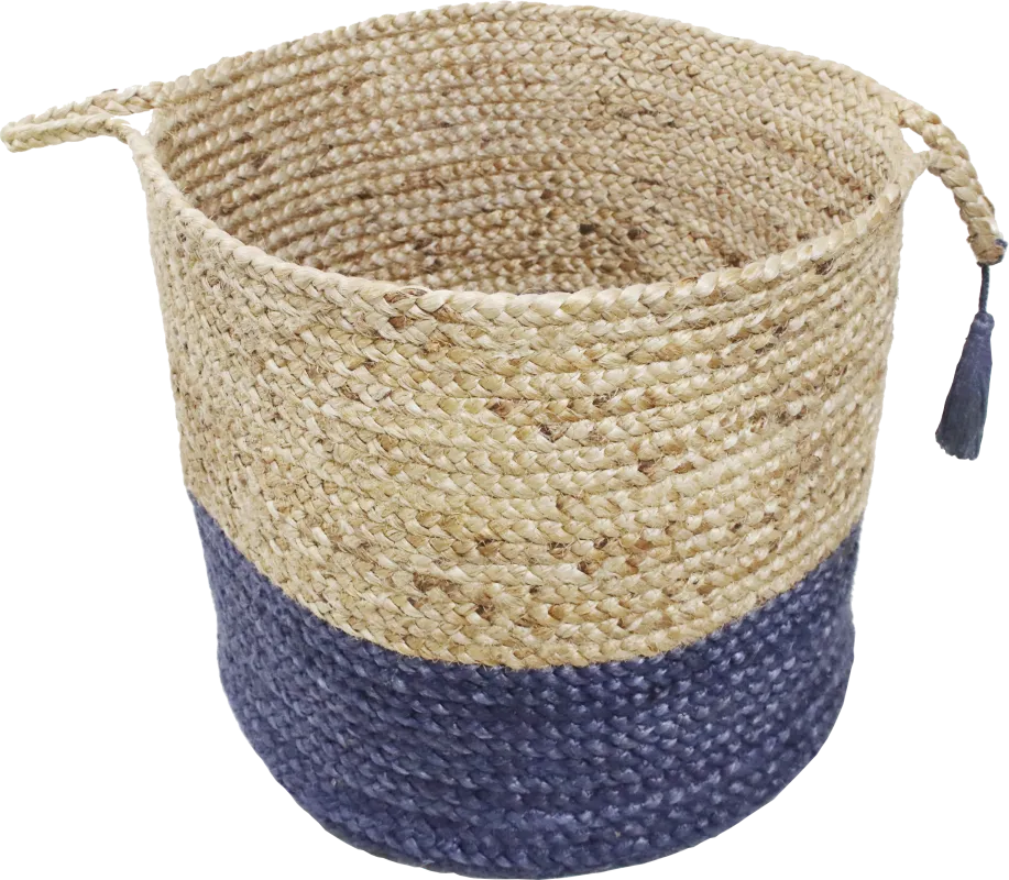 Ruven Tan/Blue 17 in. Basket