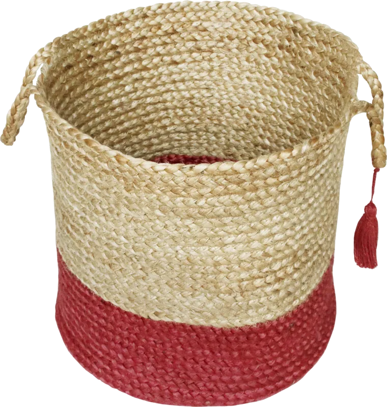 Ruven Tan/Red 17 in. Basket