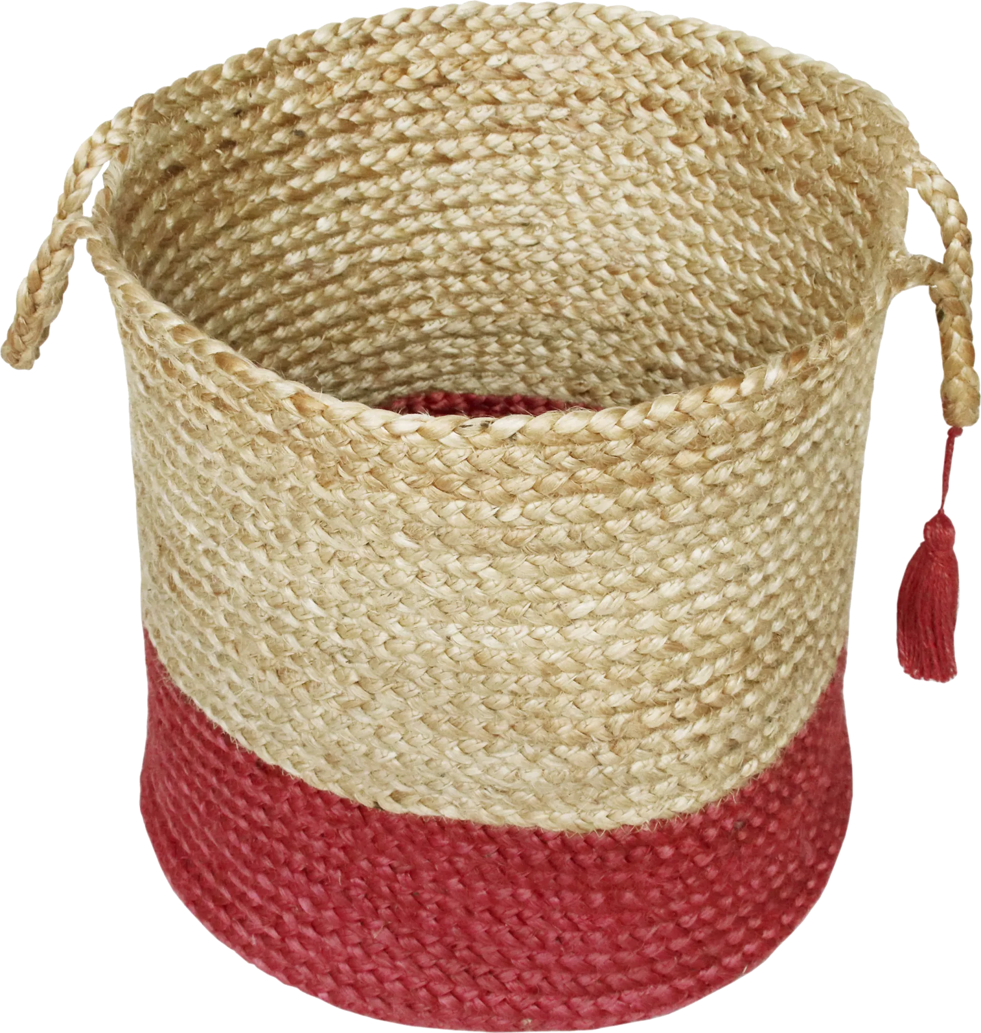 Ruven Tan/Red 17 in. Basket - Image 1