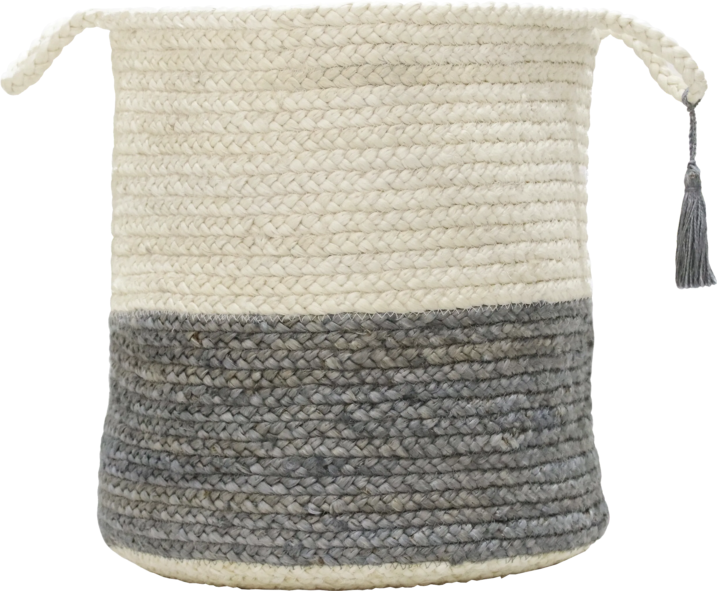 Ruven White/Gray 19 in. Basket - Thumbnail - Image 1