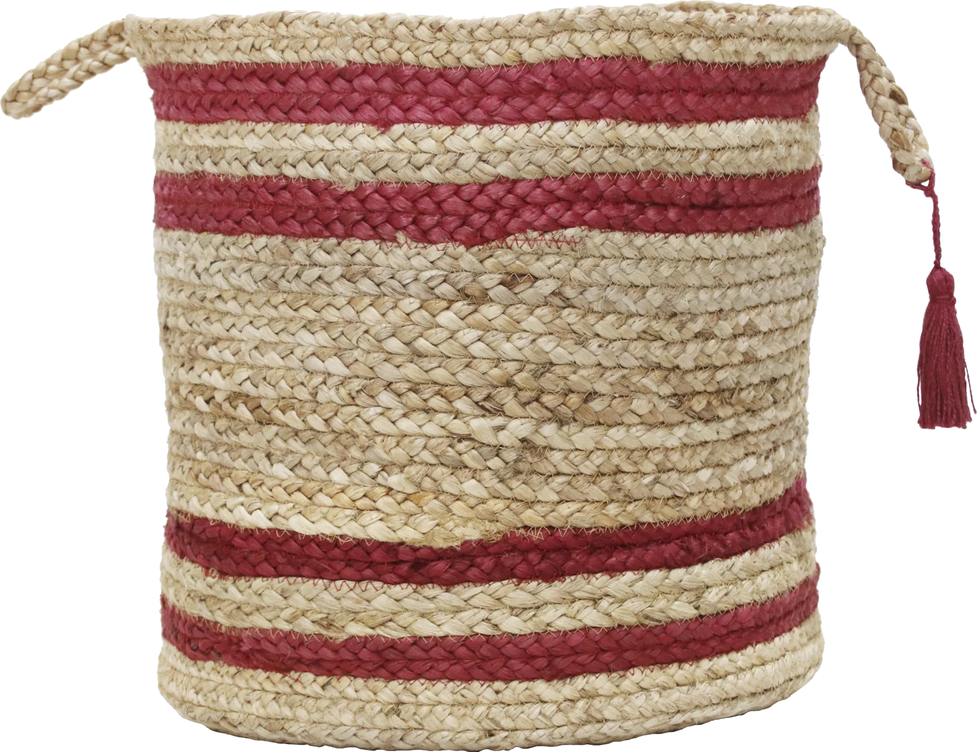 Omylia Tan/Red 17 in. Basket - Image 1