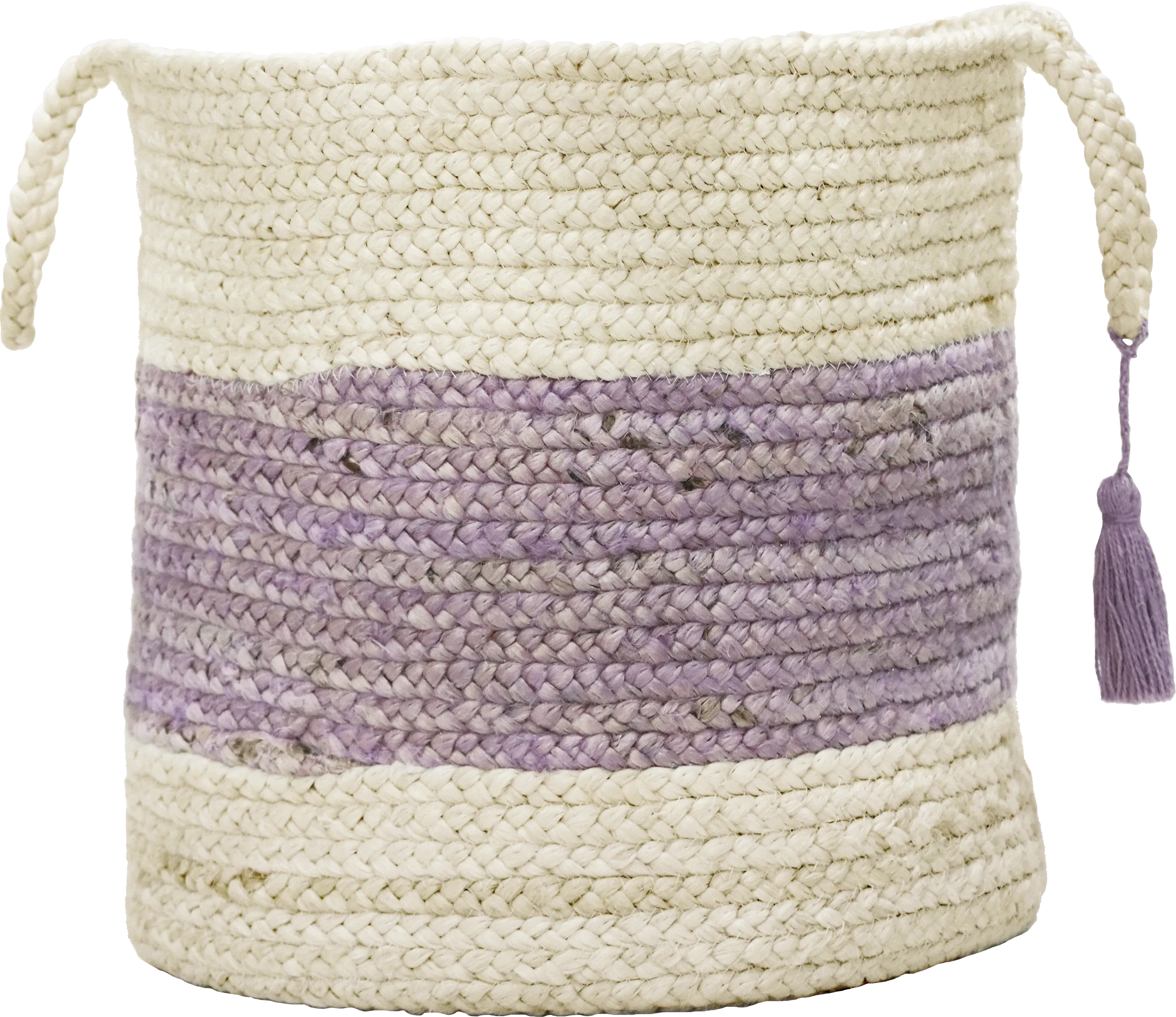 Grebella White/Lilac 17 in. Basket - Thumbnail - Image 1