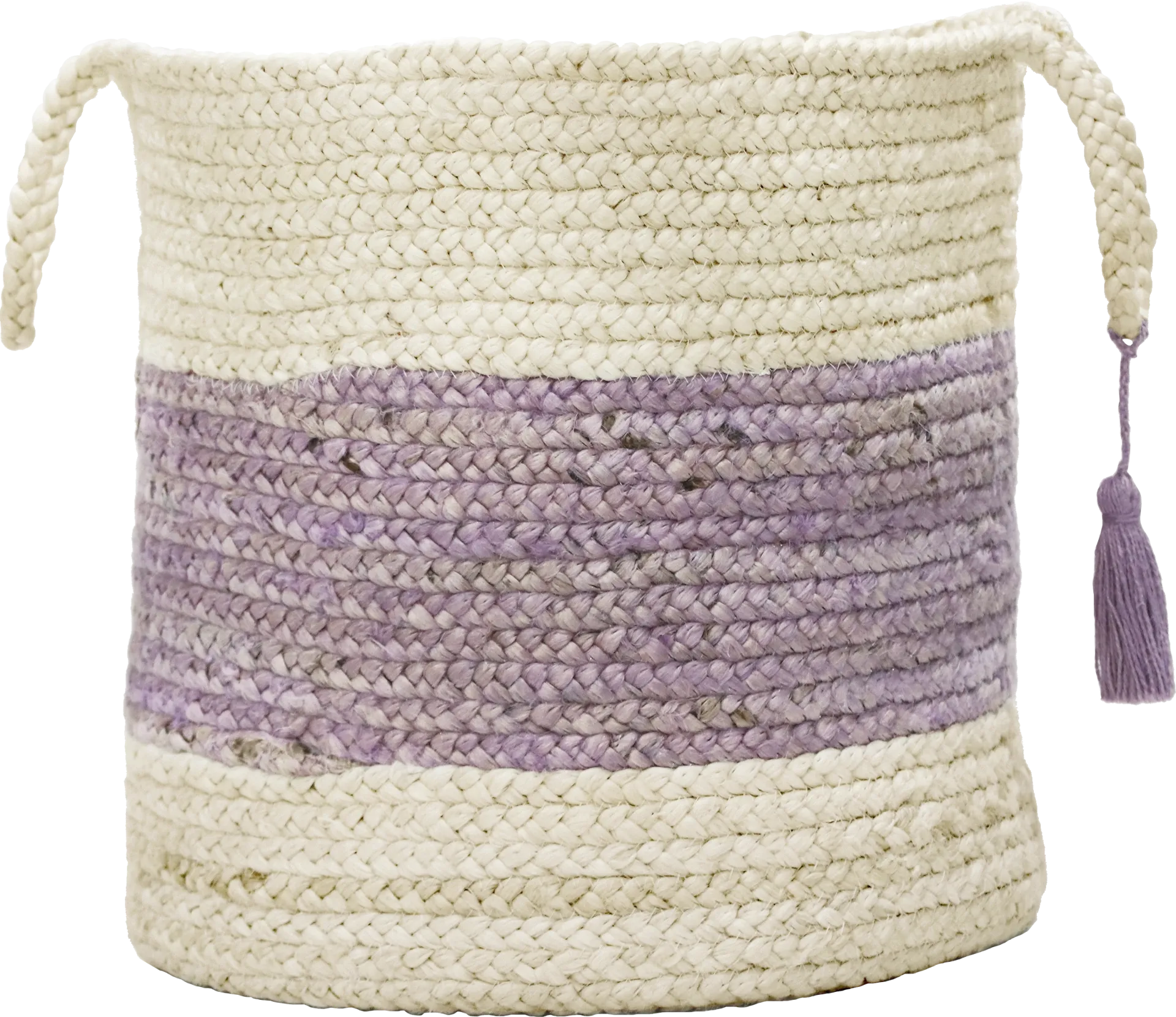 Grebella White/Lilac 17 in. Basket - Image 1