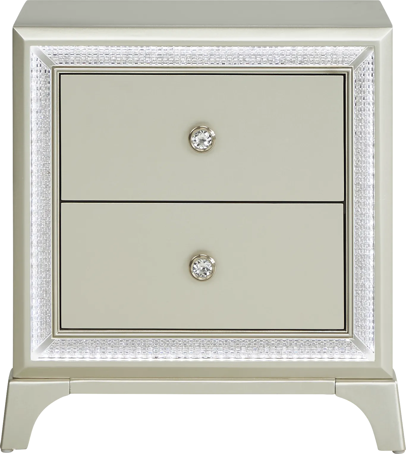 Avery Silver Nightstand - Thumbnail - Image 1