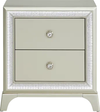 Avery Silver Nightstand