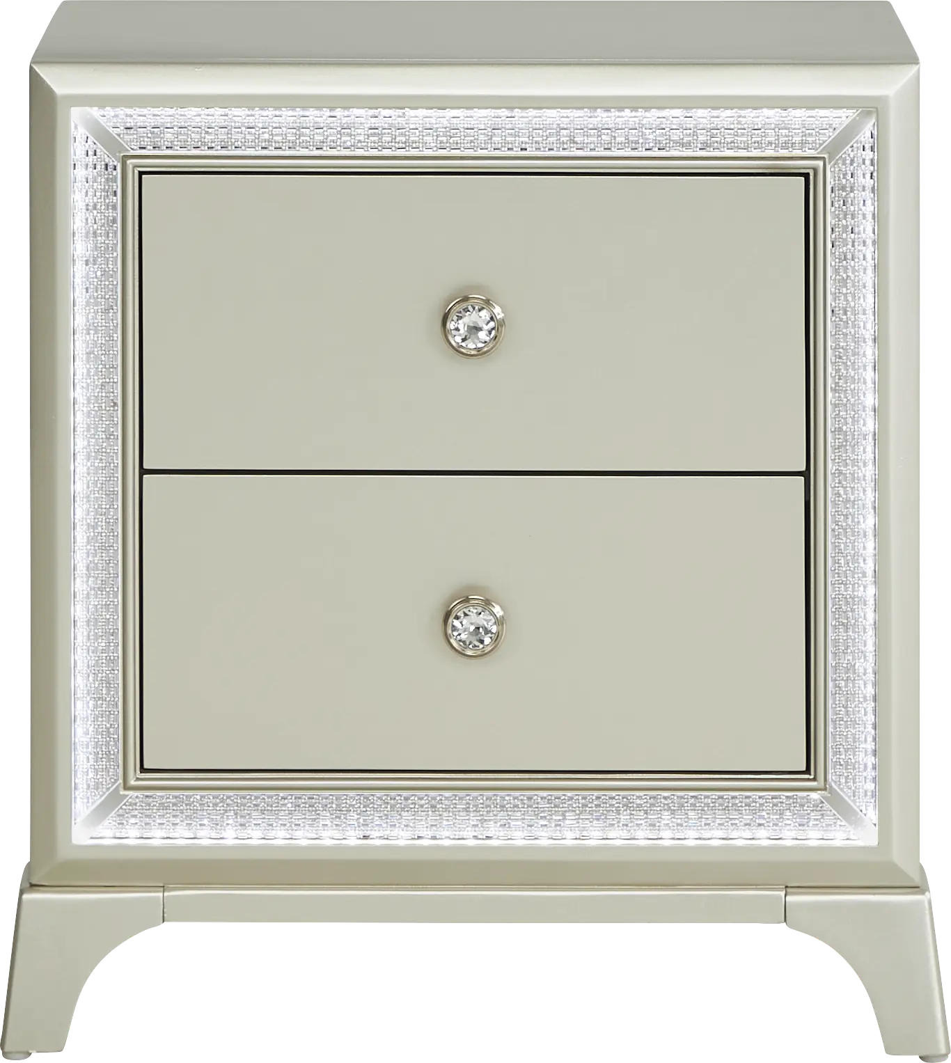 Avery Silver Nightstand