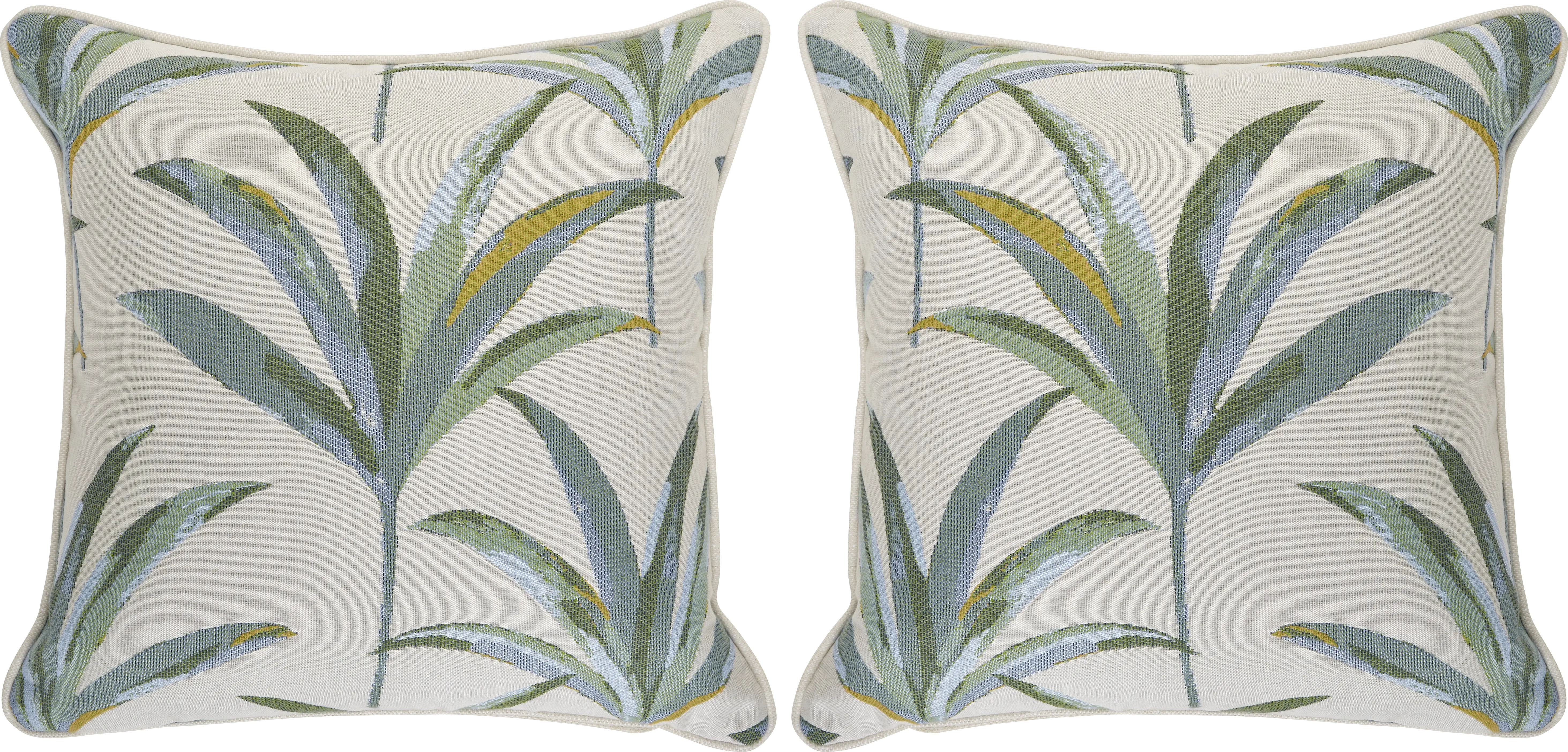 Martinique Tropics 2 Pc Celadon Green Outdoor Set Of Two Pillows