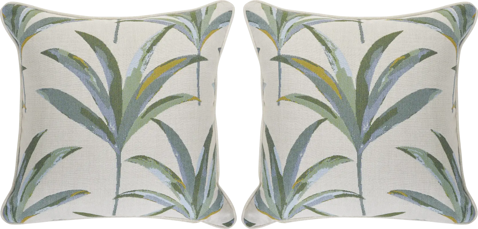 Martinique Tropics Celadon Indoor/Outdoor Accent Pillow, Set of 2