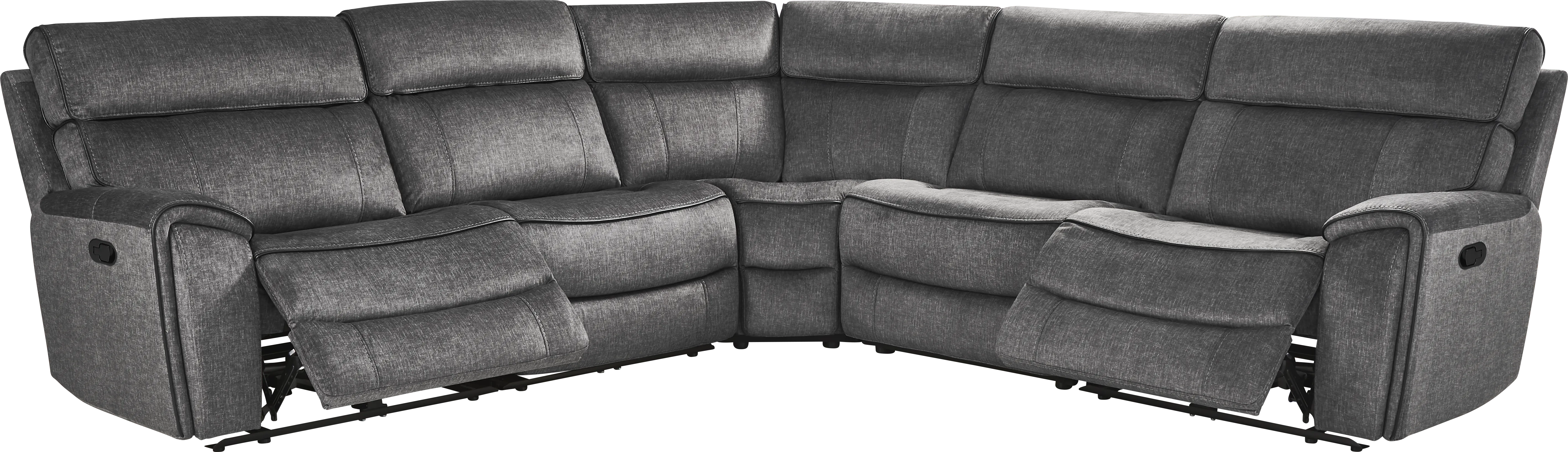 Bradshaw Place Dark Gray 5 Pc Reclining Sectional - Thumbnail - Image 1
