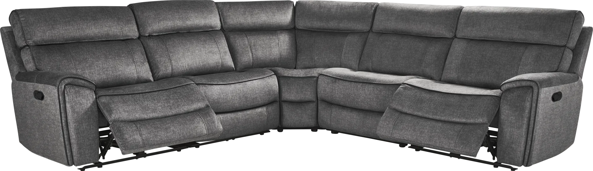 Bradshaw Place Dark Gray 5 Pc Reclining Sectional - Image 2