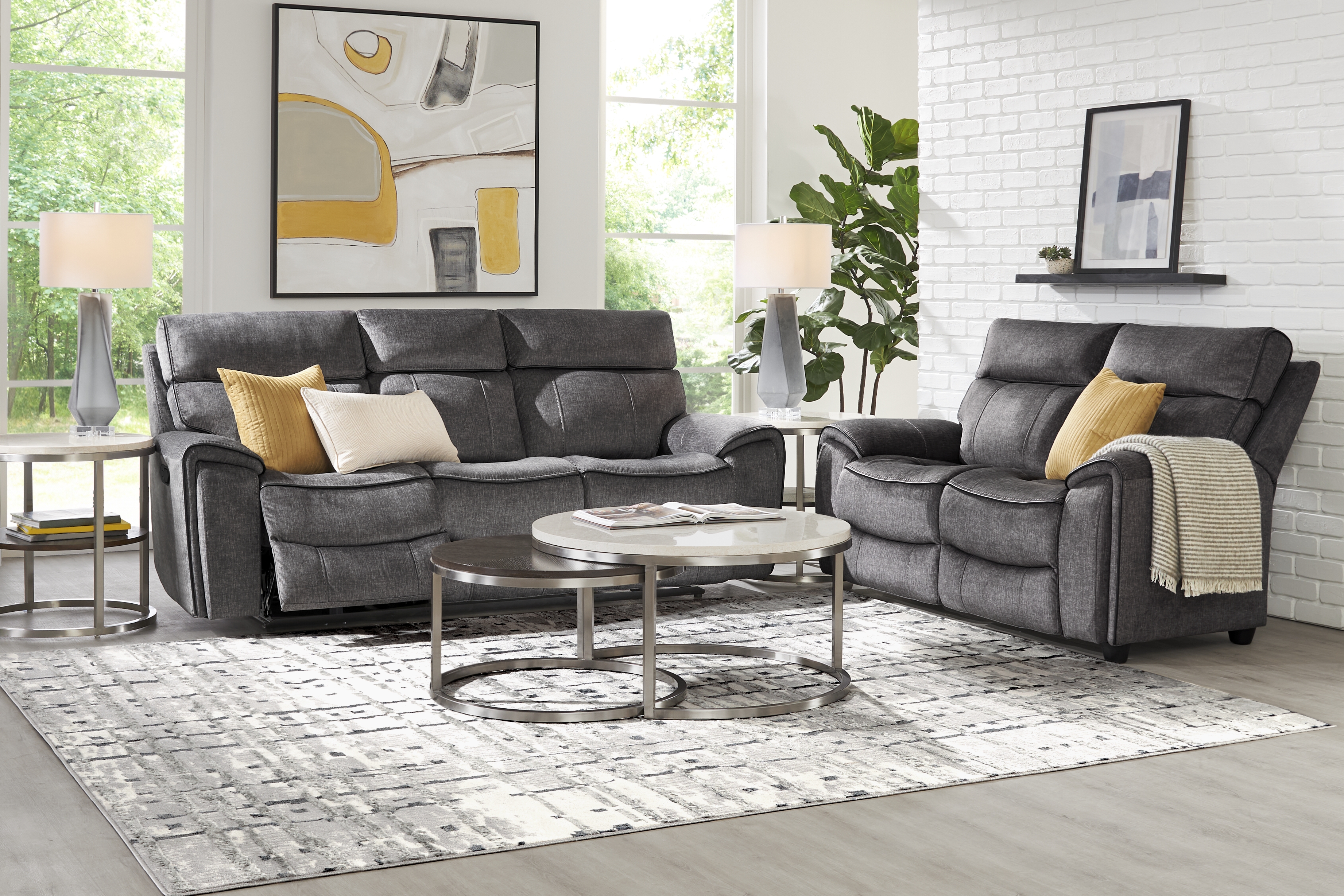 Bradshaw Place Dark Gray Loveseat