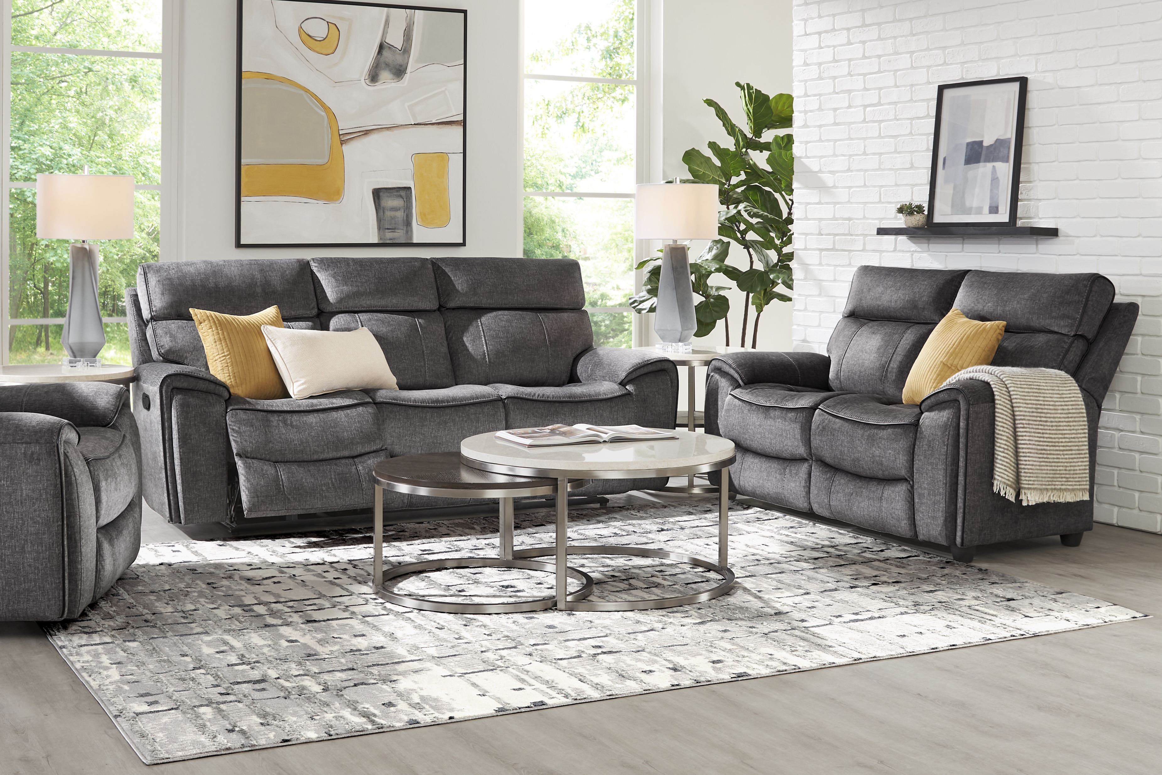 Bradshaw Place Dark Gray Glider Recliner
