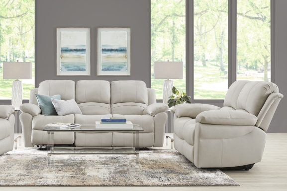 Vercelli Way Stone Leather Loveseat