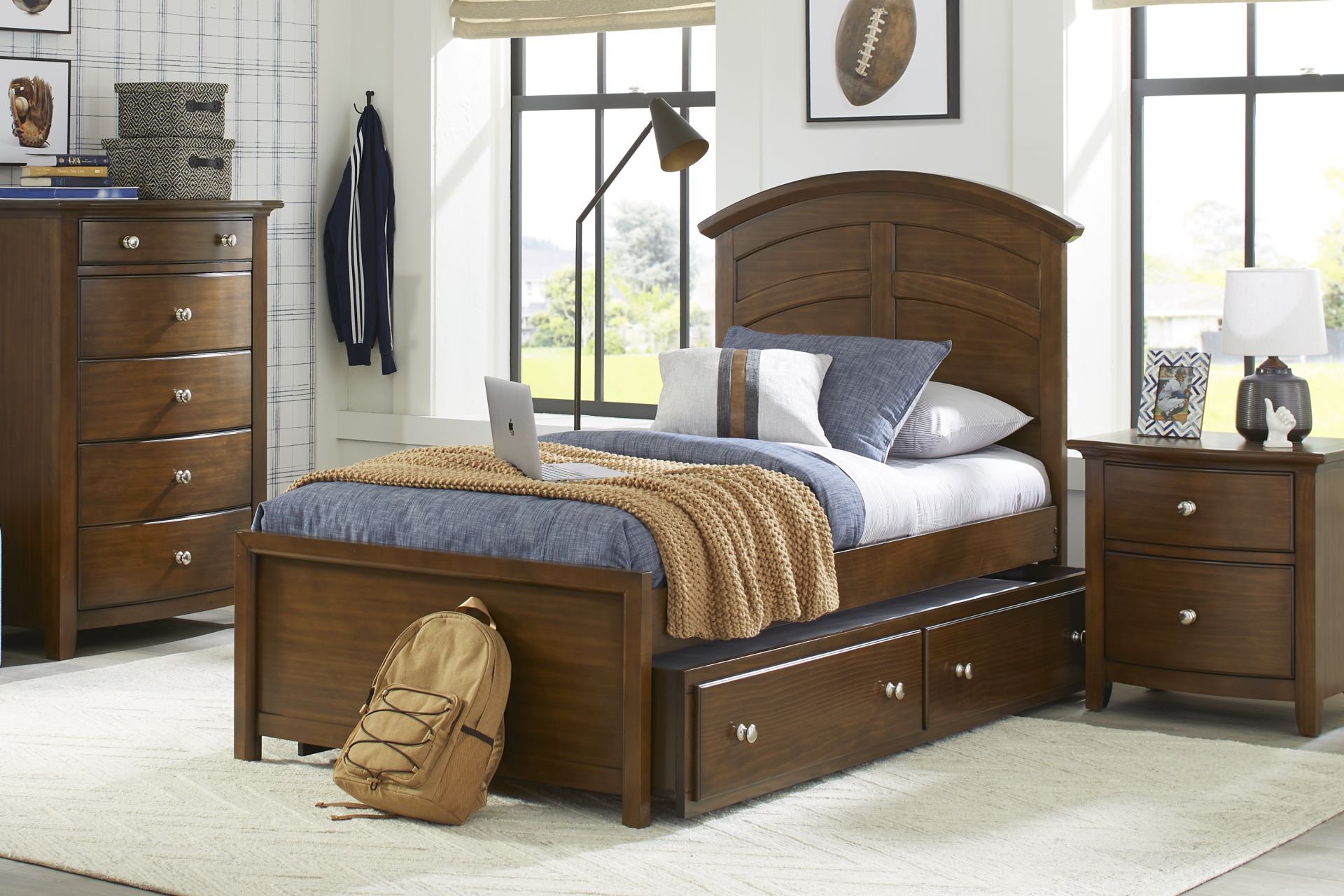 Kids Santa Cruz Cherry Twin Panel Bedroom - Image 1