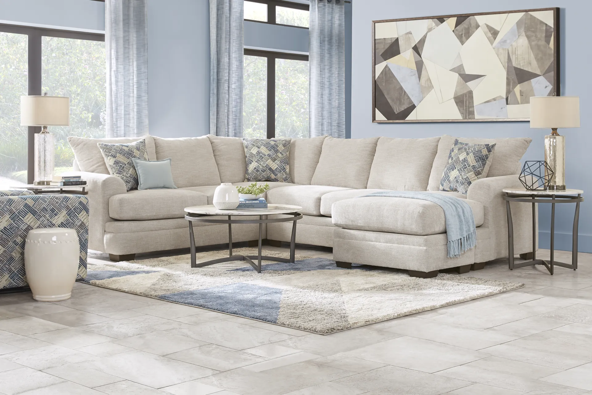 Copley Court Parchment 2 Pc Sectional - Image 1
