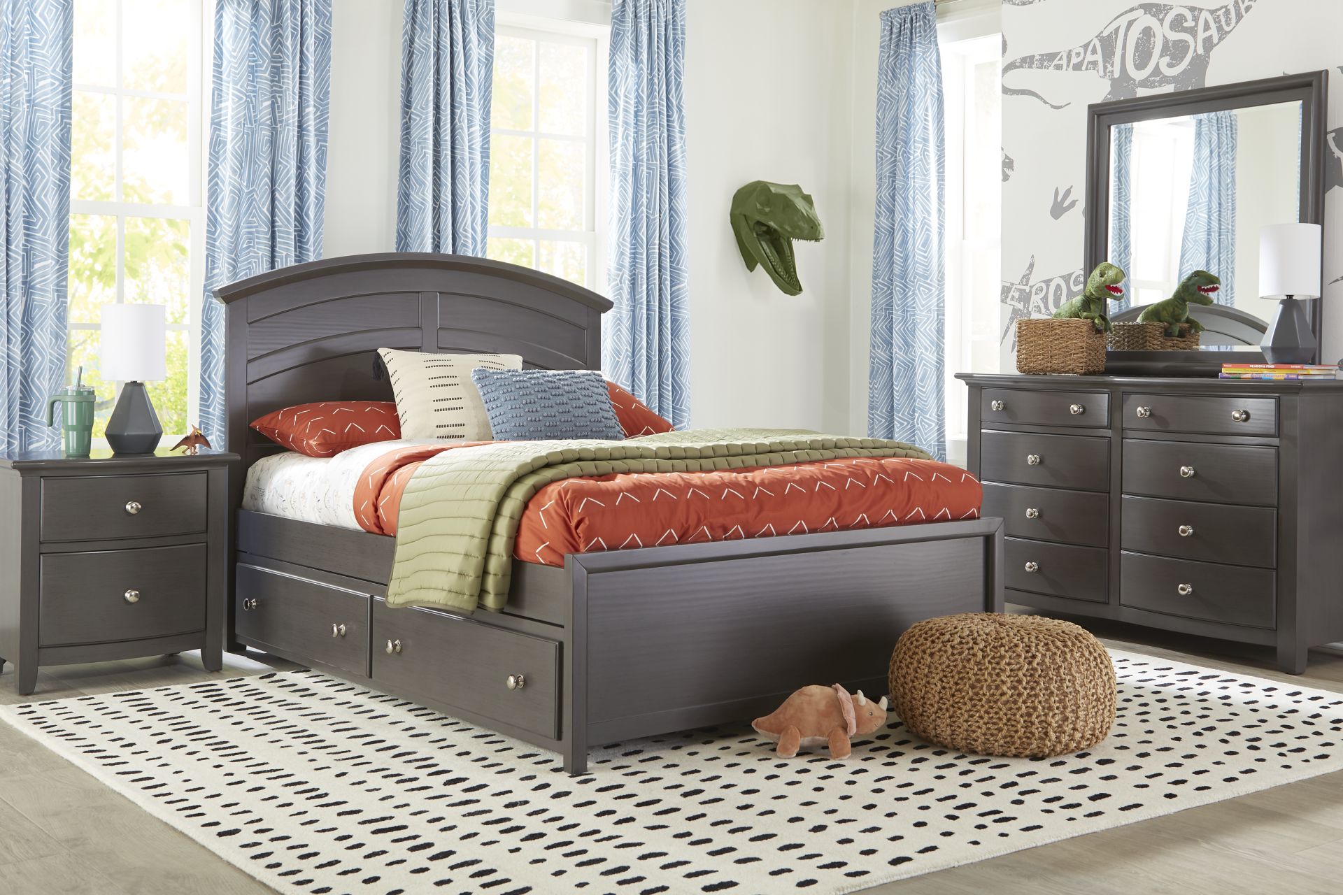 Kids Santa Cruz Gray Twin Panel Bedroom - Image 1