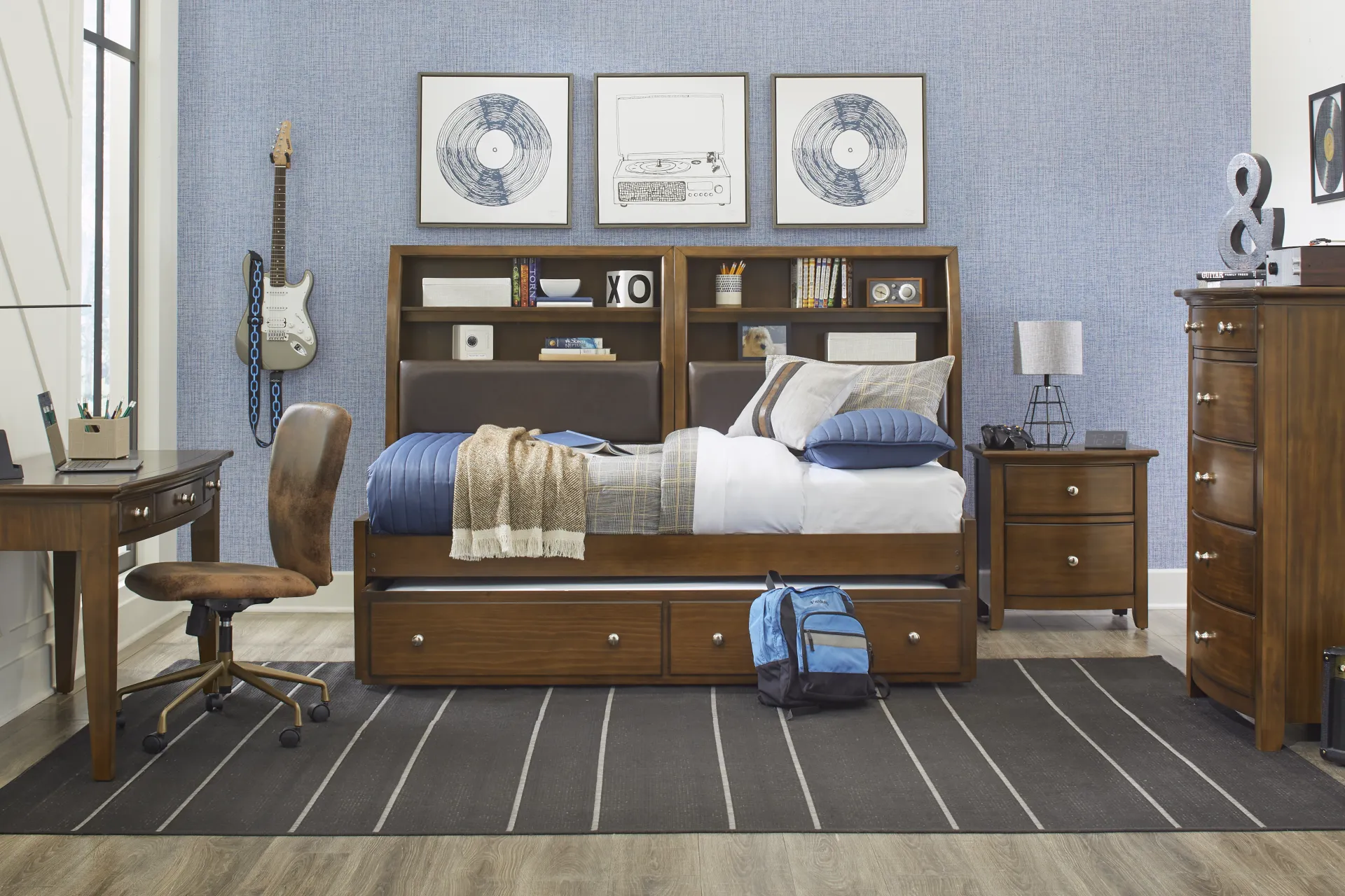Kids Santa Cruz Brown Cherry Desk - Image 4