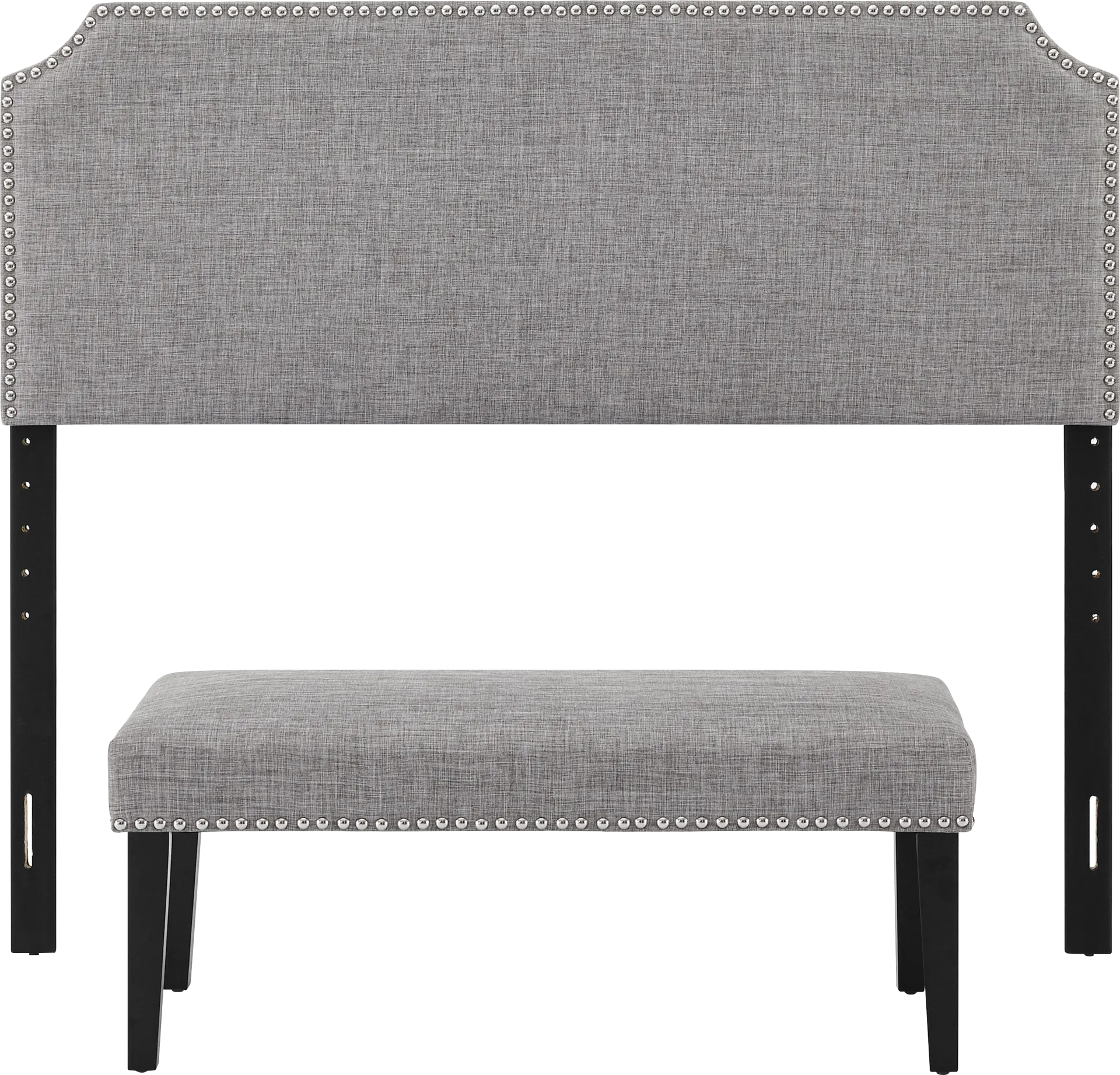 Ragsdale Gray Queen Upholstered Headboard and Bench - Image 1