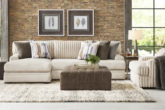 Hudson Street Beige 2 Pc Sectional