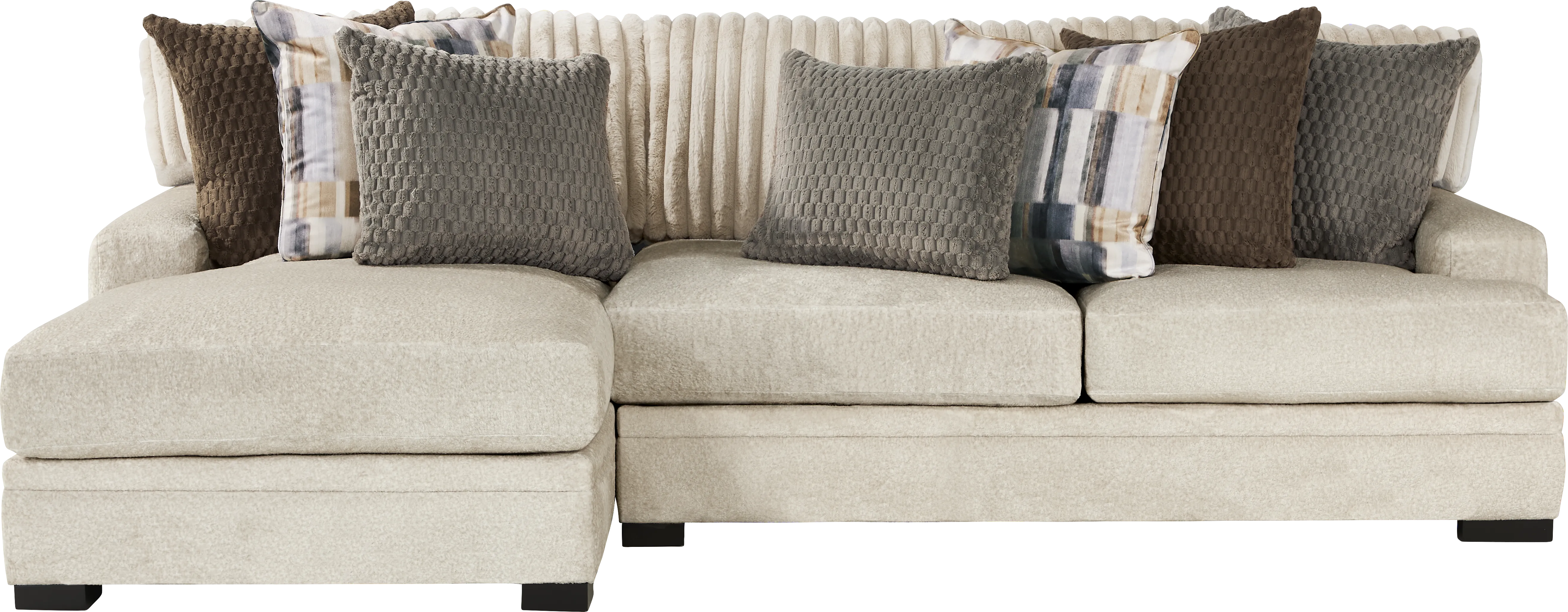 Hudson Street Beige 2 Pc Sectional - Thumbnail - Image 1