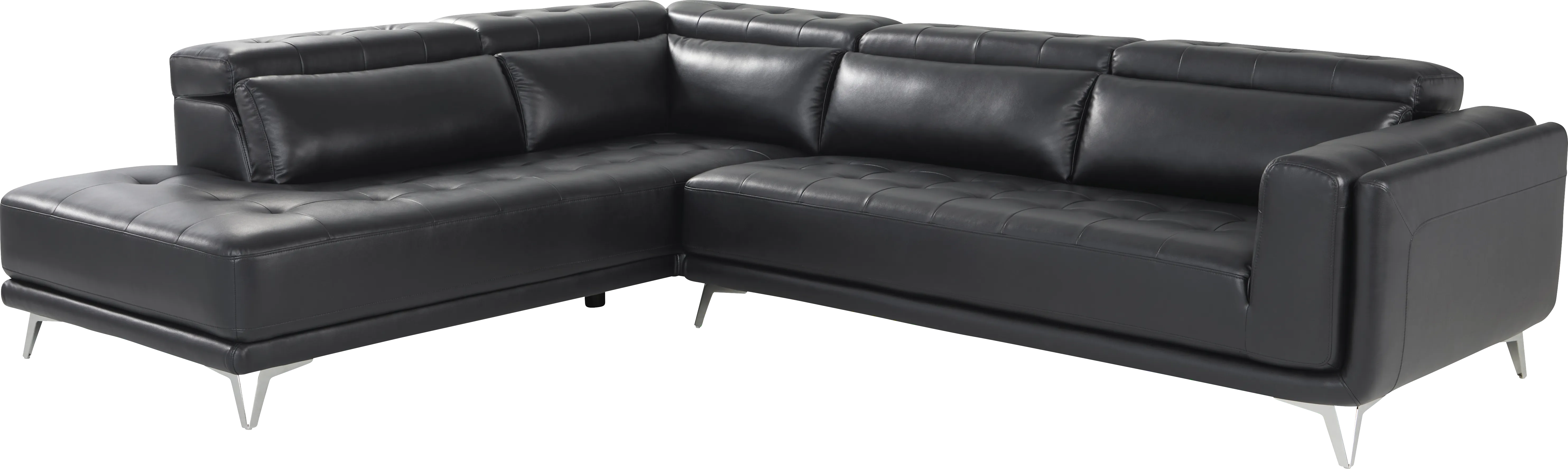 Hudson Heights Black 6 Pc Sectional Living Room - Thumbnail - Image 3
