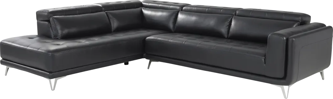 Hudson Heights Black 2 Pc Sectional