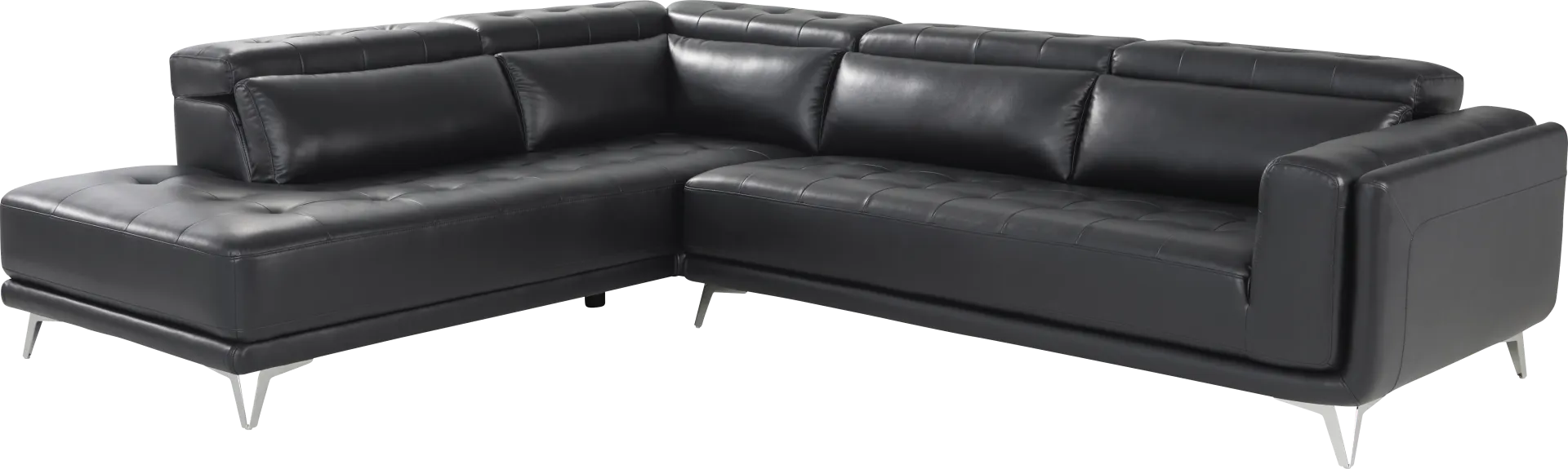 Hudson Heights Black 2 Pc Sectional - Image 2
