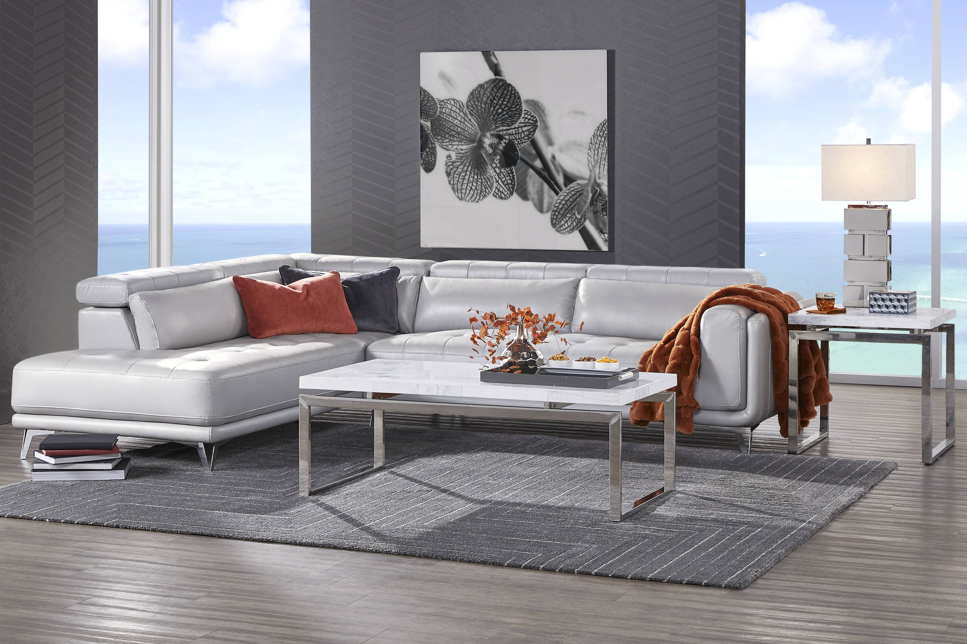 Hudson Heights Platinum 2 Pc Sectional - Thumbnail - Image 2