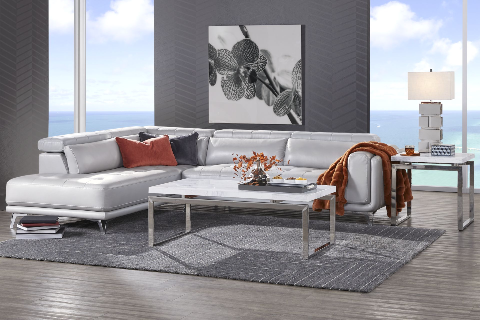 Hudson Heights Platinum 2 Pc Sectional - Image 2