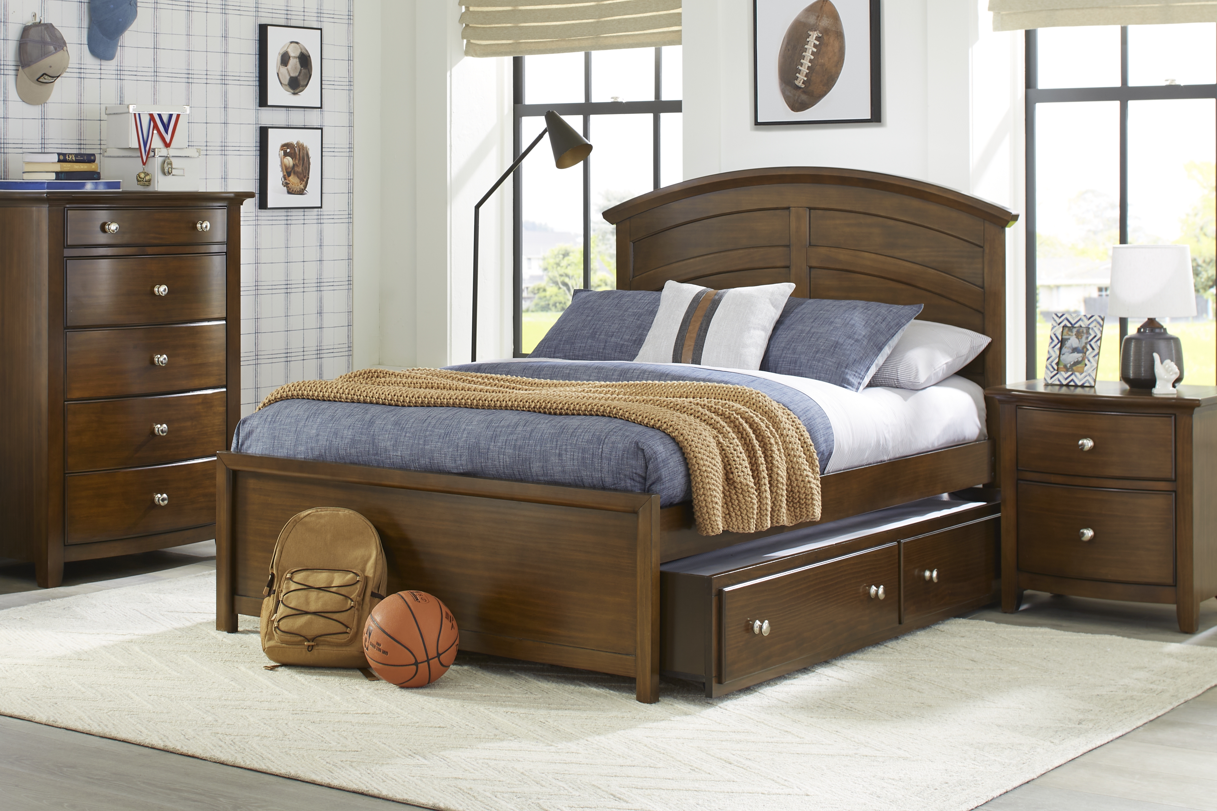 Kids Santa Cruz Cherry Full Panel Bedroom - Thumbnail - Image 1