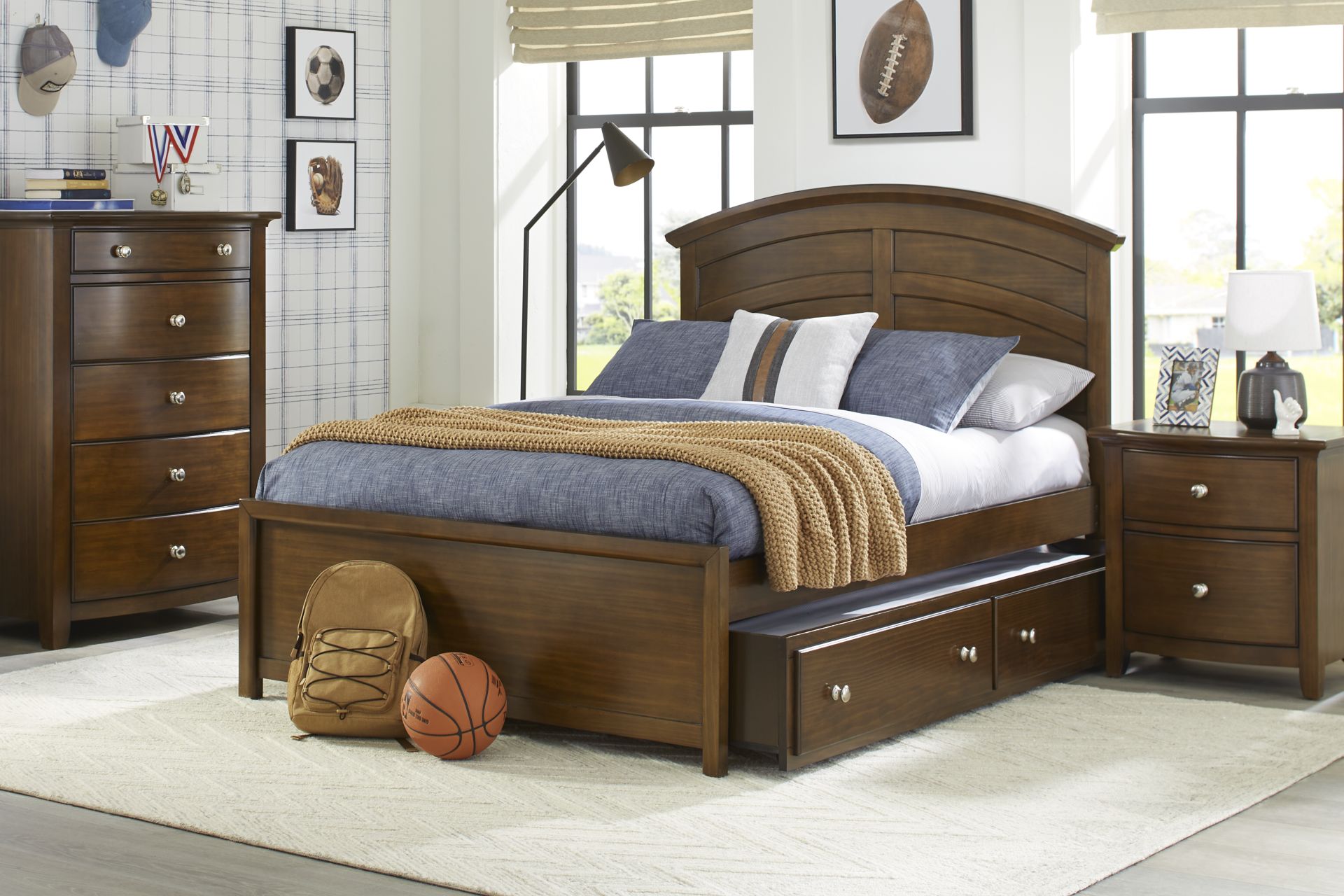 Kids Santa Cruz Cherry Full Panel Bedroom - Image 1
