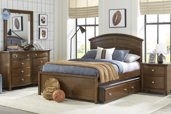 Kids Santa Cruz Brown Cherry Twin Panel Bed