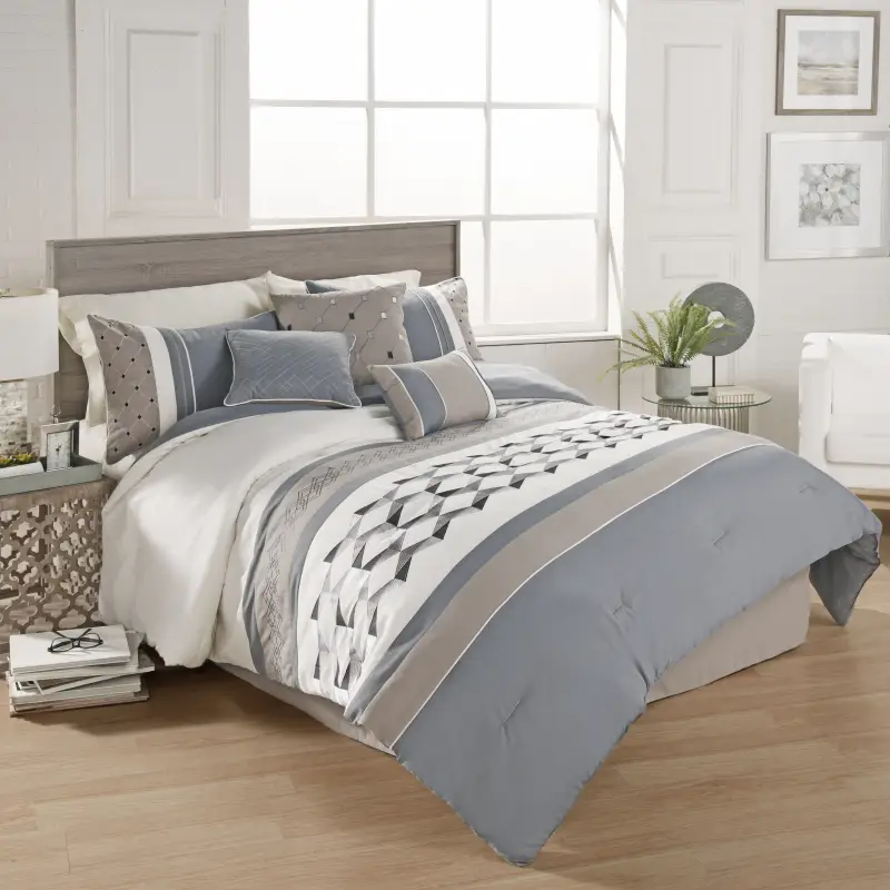 Charlyne Blue 7 Pc King Comforter Set