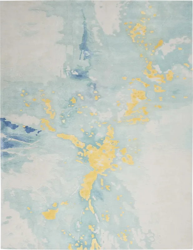 Zoulez Seafoam/Gold 5'6 x 7'5 Rug