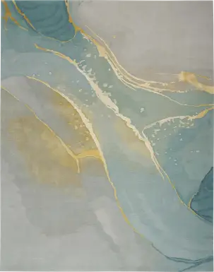 Pabinti Seafoam/Gray 8'6 x 11'6 Rug