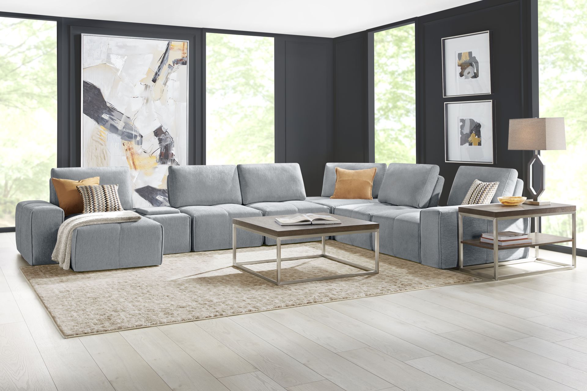 Laney Gray 7 Pc Sectional - Image 2
