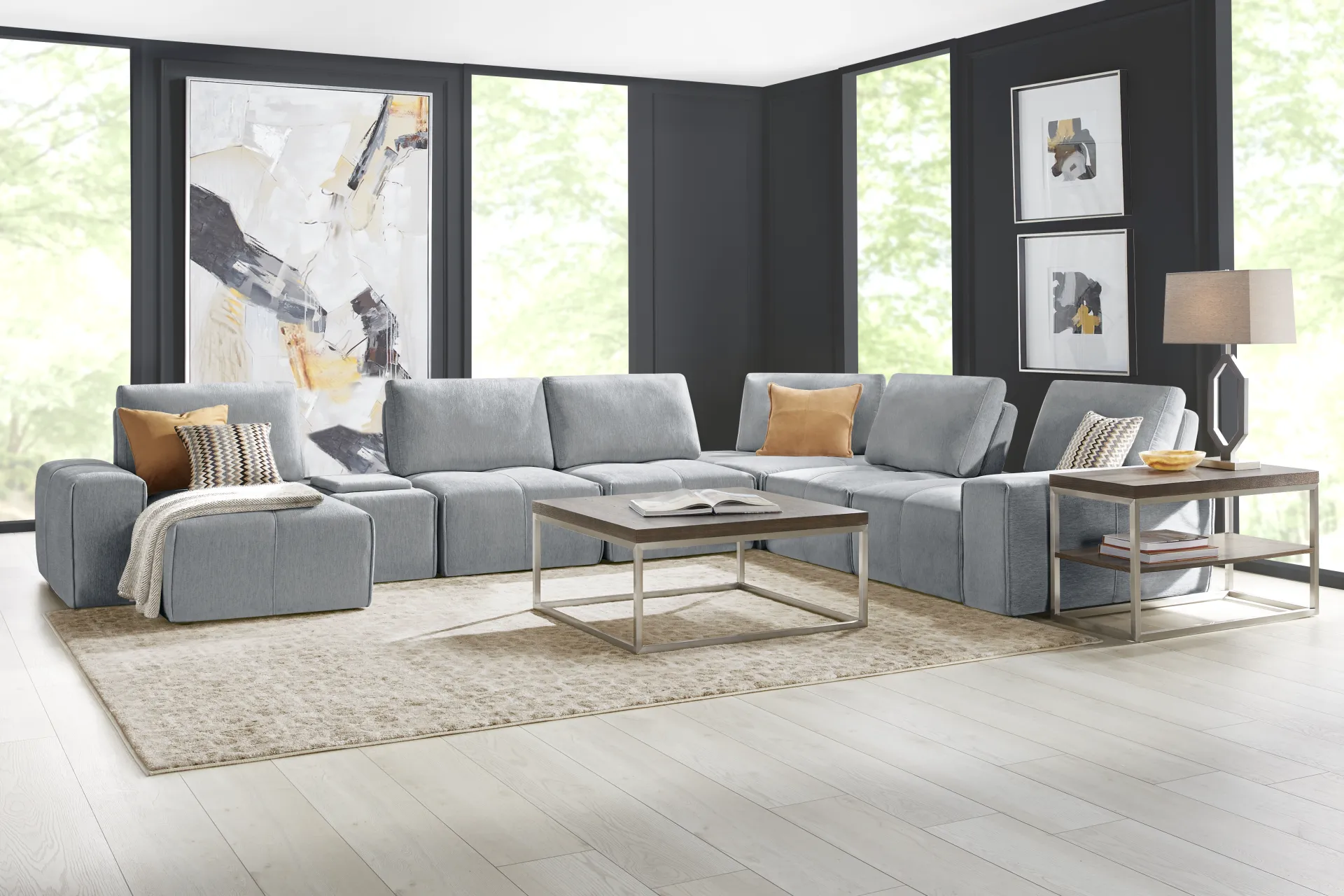 Laney Gray 7 Pc Sectional - Image 1
