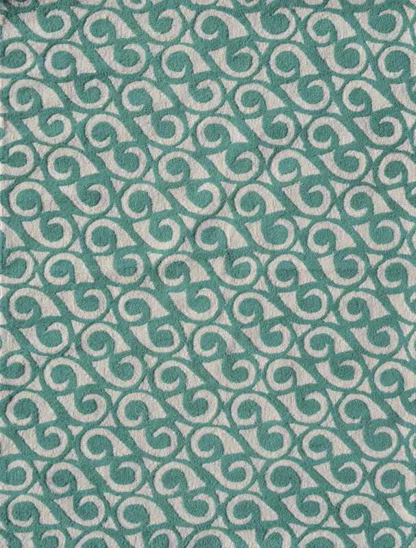 Greris Teal 5' x 7' Indoor/Outdoor Rug