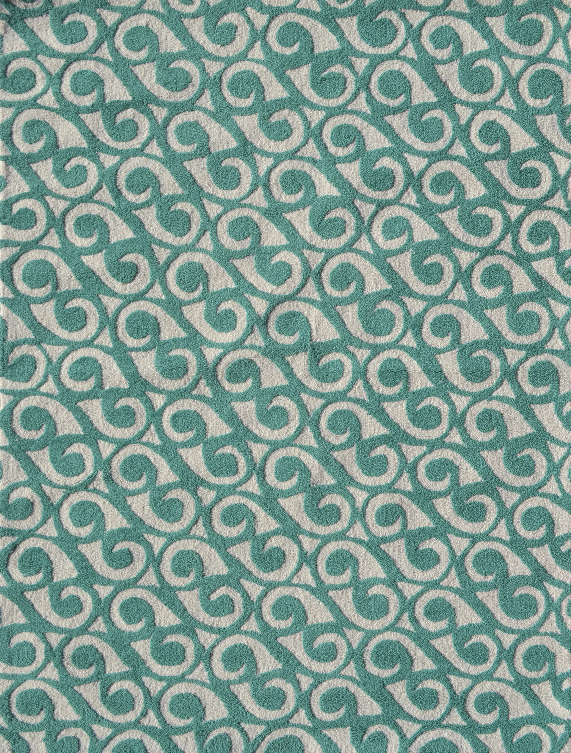 Greris Teal 5' x 7' Indoor/Outdoor Rug
