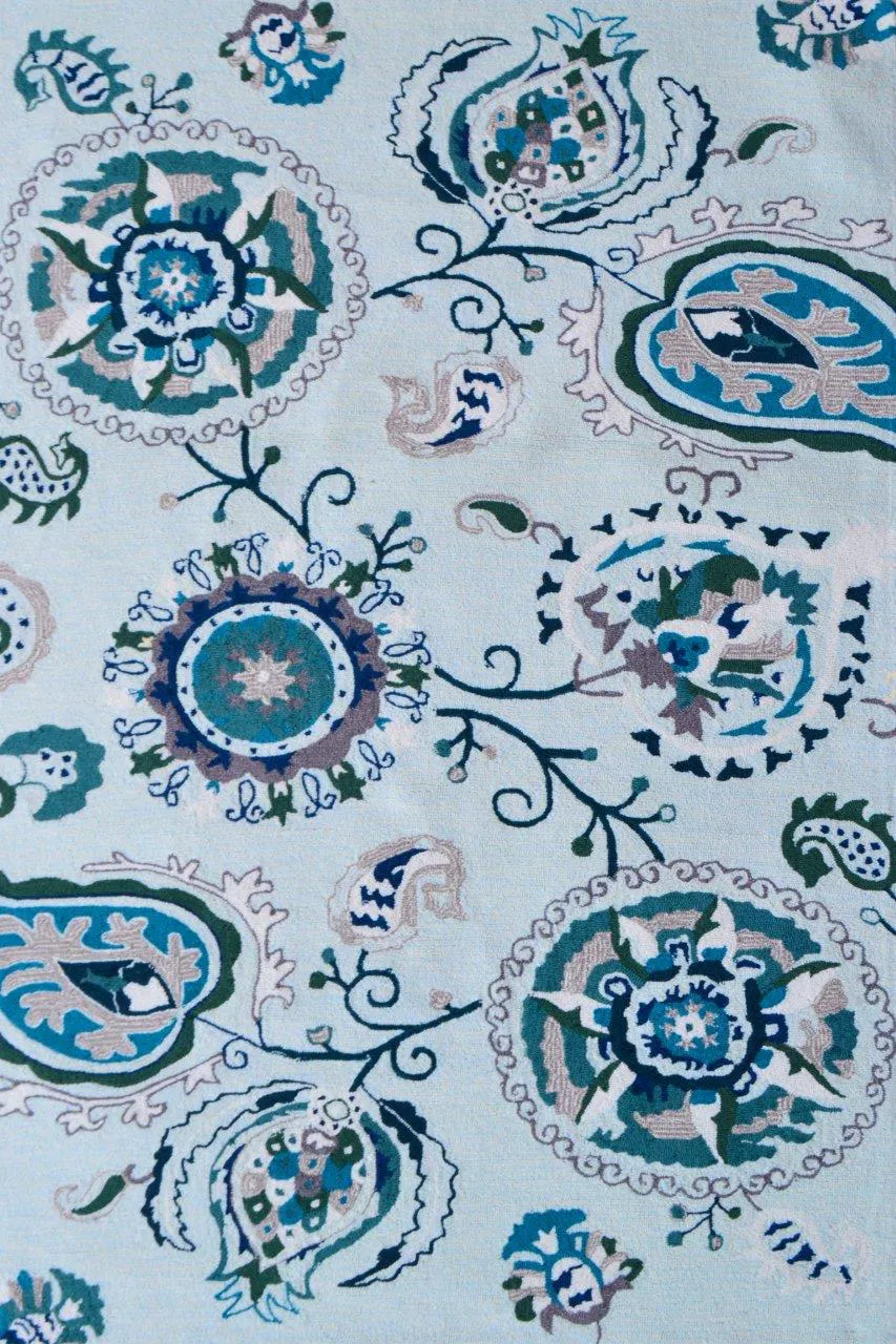 Camlet Blue 5' x 8' Indoor/Outdoor Rug - Image 1