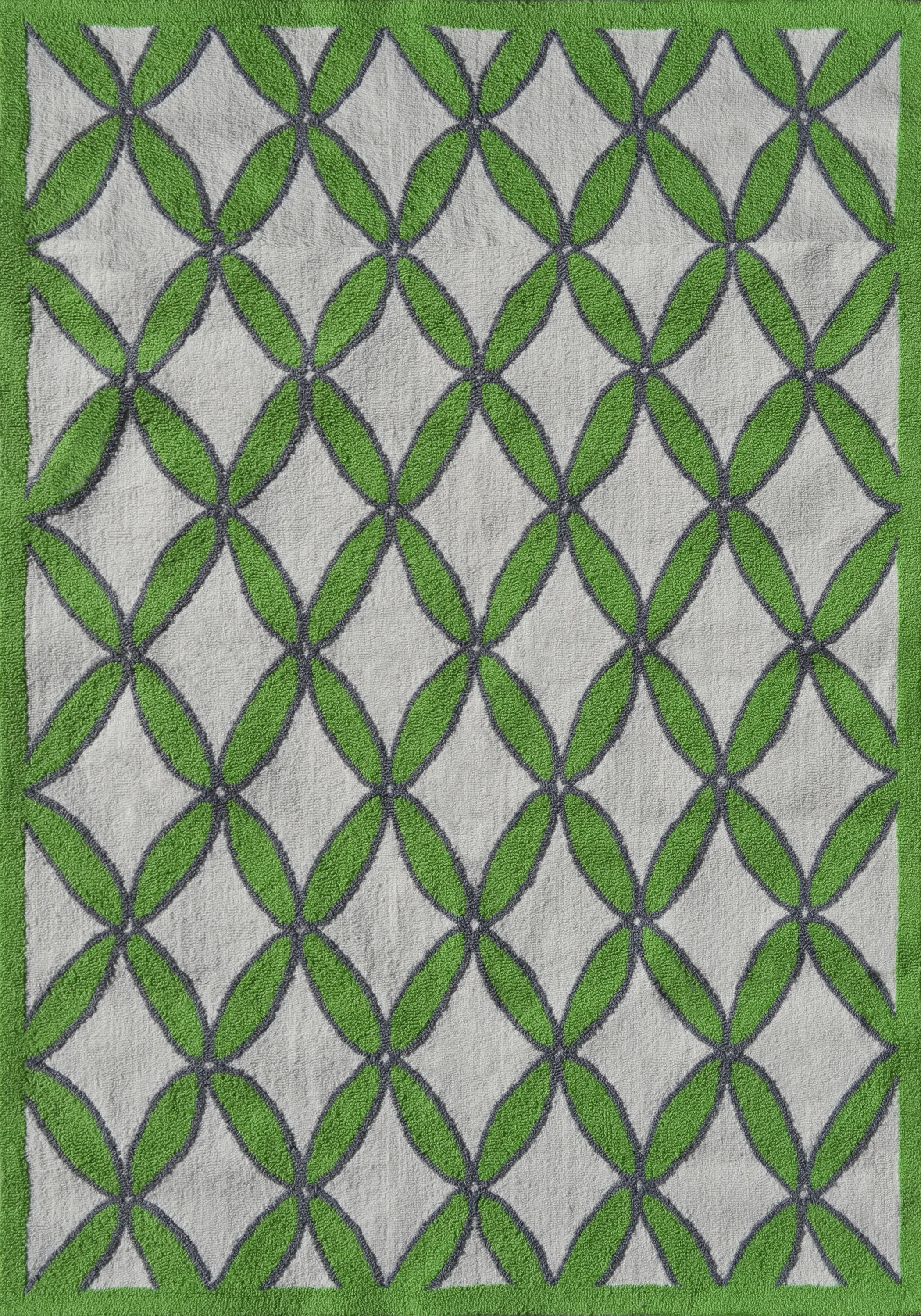 Vaveil Green 5' x 7' Indoor/Outdoor Rug - Thumbnail - Image 1